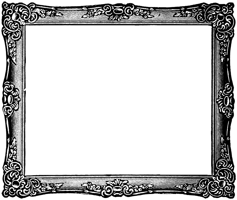 Black picture frame clipart