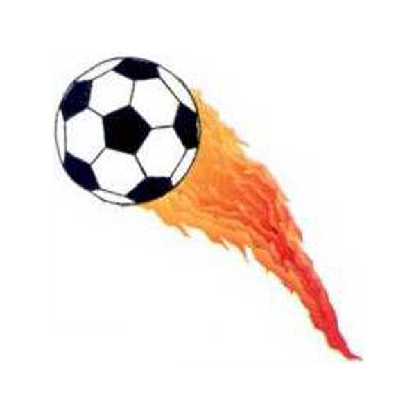 Temporary Flaming Soccer ball tattoos - GOimprints