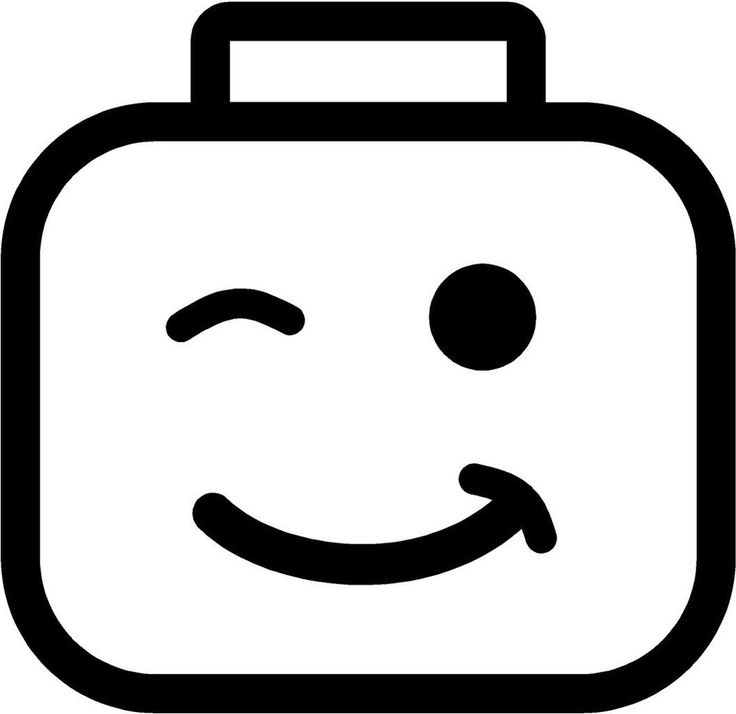 Lego Head Clipart Black And White