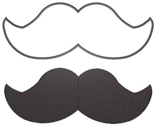 Mustache clipart outline