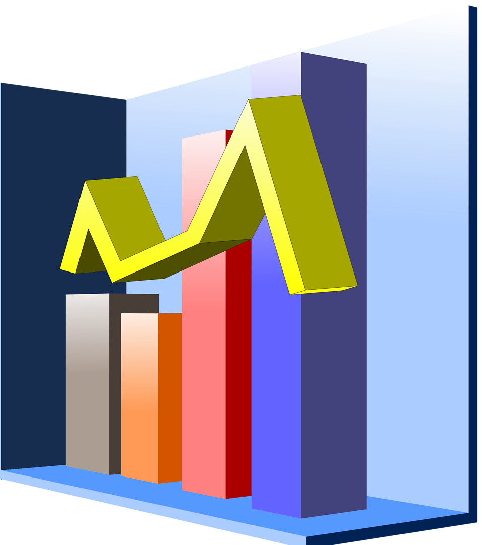 Bar chart clipart with transparent background