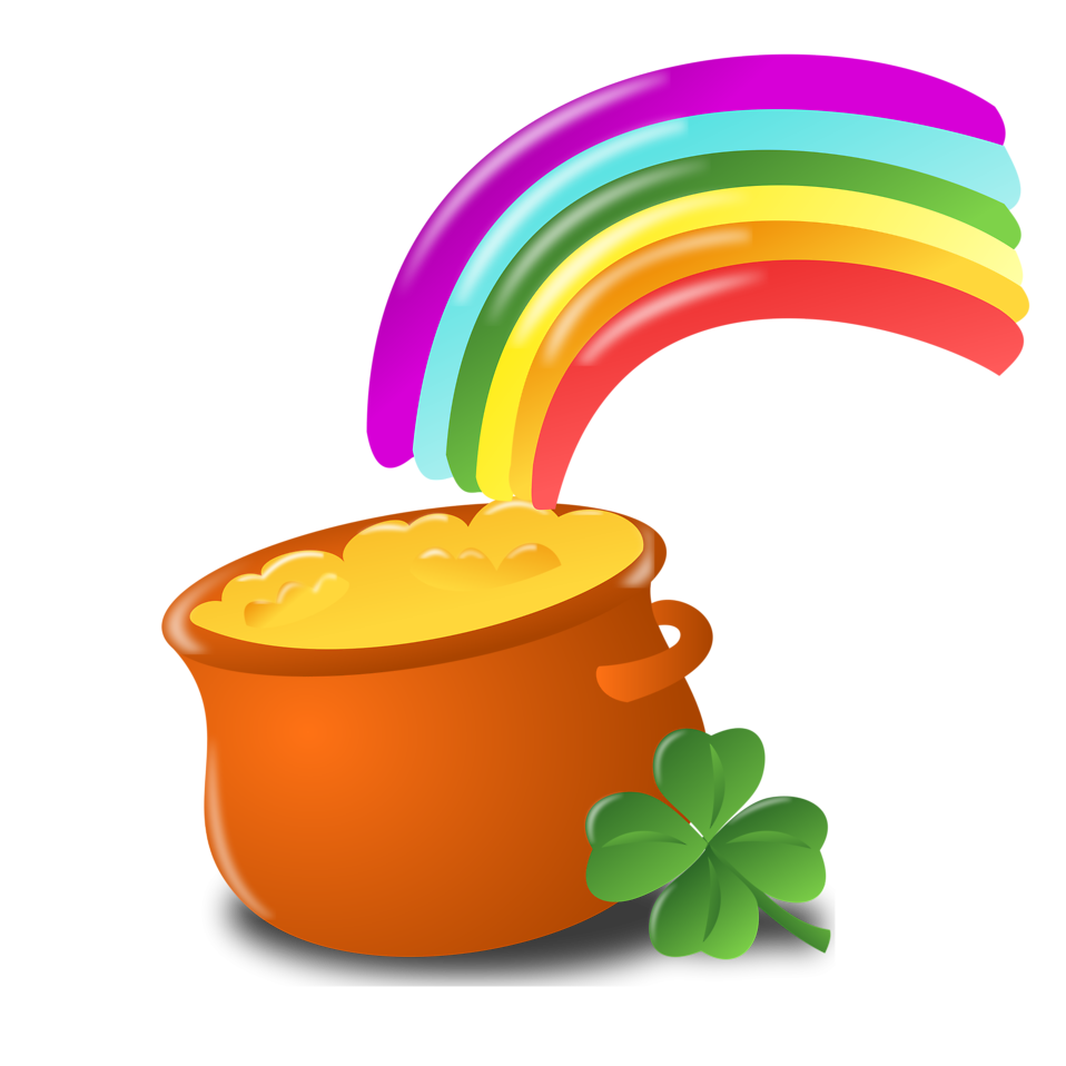 Rainbow Gold | Free Stock Photo | Illustration of a pot of gold ...