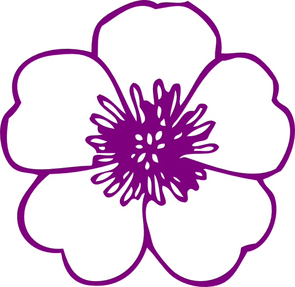 Violet Flower Clip Art - Free Clipart Images