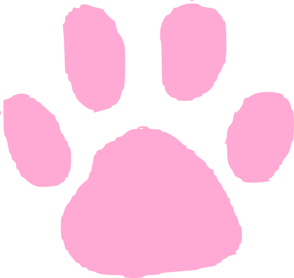 Pink Paw Print Clip Art - vector clip art online ...