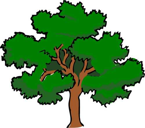 4772 clipart live oak tree silhouette | Public domain vectors
