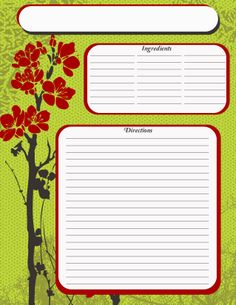 Templates free, Recipe templates and Templates