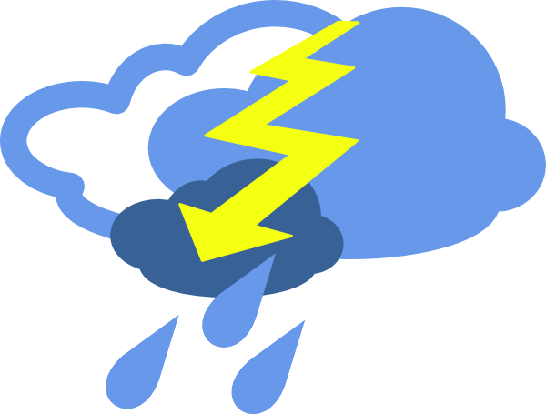 Severe Thunder Storms Weather Symbol Clip Art ...