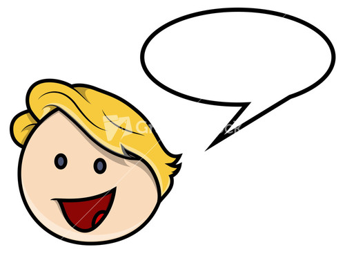 Cartoon Boy - Speech Bubble - Vector Illustrations