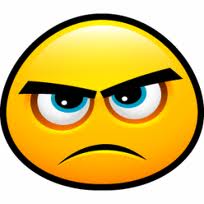Grumpy face clipart