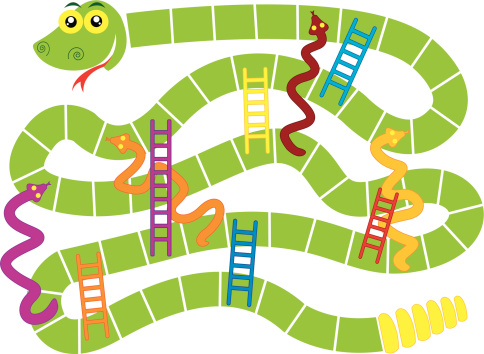 Snakes And Ladders Clip Art, Vector Images & Illustrations