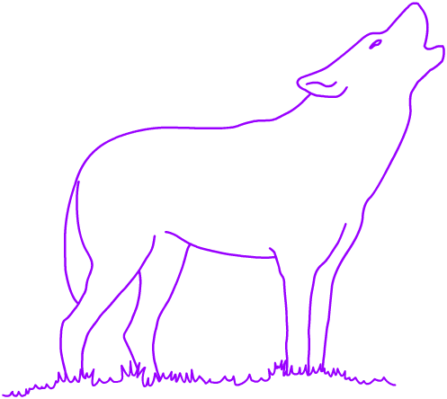 Howling Wolf Outline