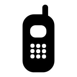 Black phone 4 icon - Free black phone icons