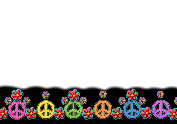 Peace Sign Black Border