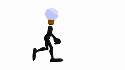 Stick man running on a white background - 947281 | Shutterstock ...