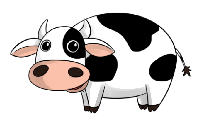 Free Funny Cartoon Cow Face Clip Art