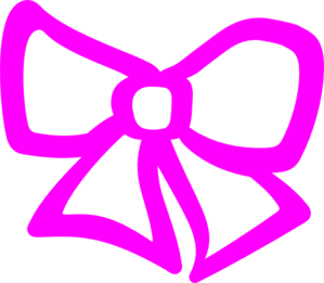 Pink Hair Bow clip art - vector clip art online, royalty free ...