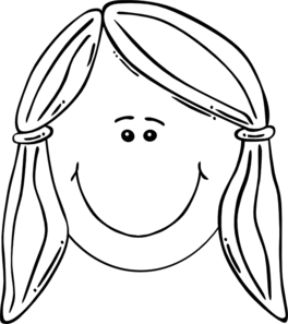 Face Of Girl Outline clip art - vector clip art online, royalty ...