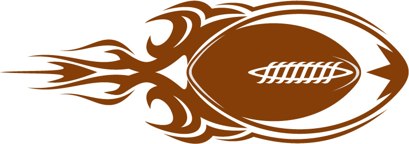 Flaming Football American Football Wall Stickers Ball Wall Art ...