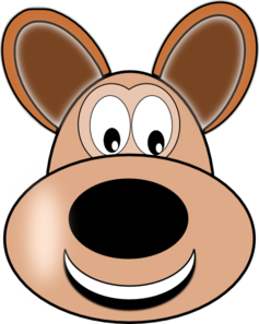 Smiley Dog Face clip art - vector clip art online, royalty free ...