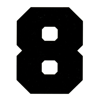 NUMBER 8 Temporary Tattoo 1.5x2 | Body Candy Body Jewelry