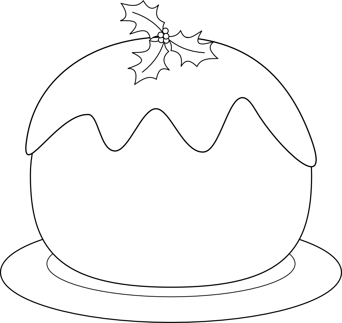 Free Digital Stamp - 'Christmas Pudding' Free Digital Stamp