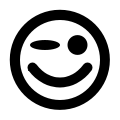 High-contrast-face-wink.svg