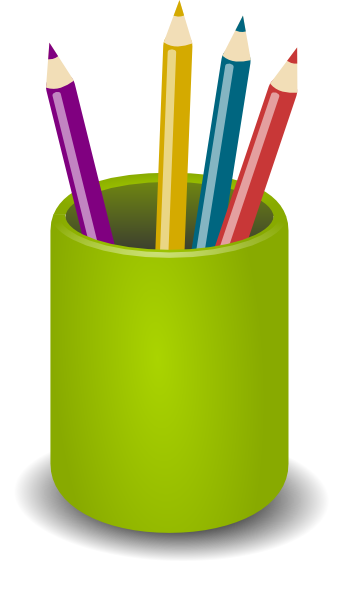 Cup Of Pencils clip art - vector clip art online, royalty free ...