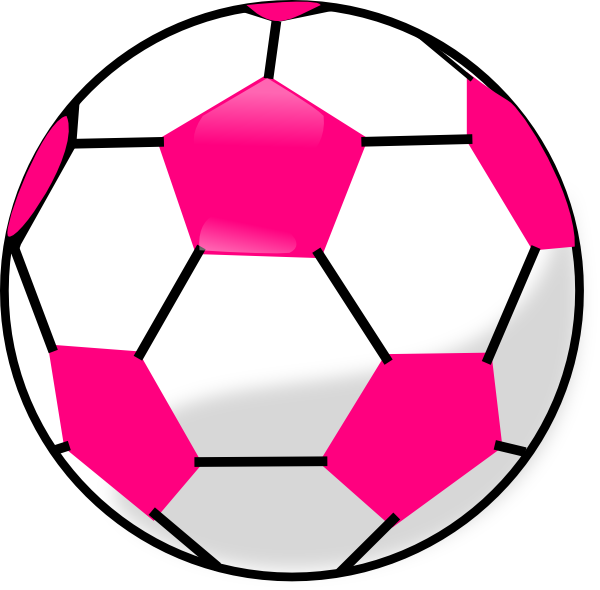 Soccer Ball With Hot Pink Hexagons clip art - vector clip art ...