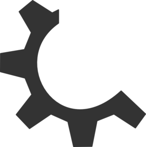 Half Gear Clip Art - vector clip art online, royalty ...