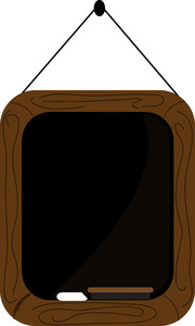 Chalkboard Clipart Image - Clipart Illustration of a Little Chalkboard
