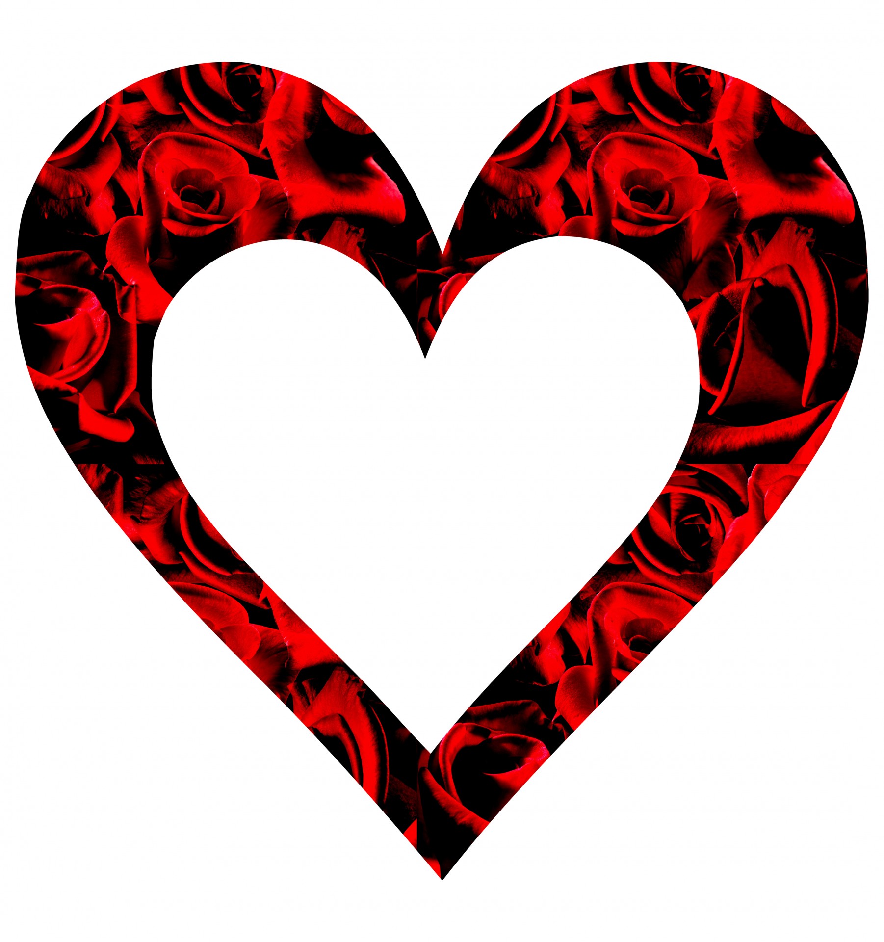 Clipart of red roses with hearts - ClipartFox