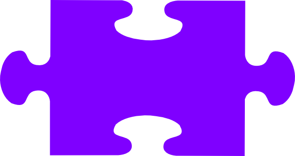 Purple Puzzle Piece Clip Art - vector clip art online ...