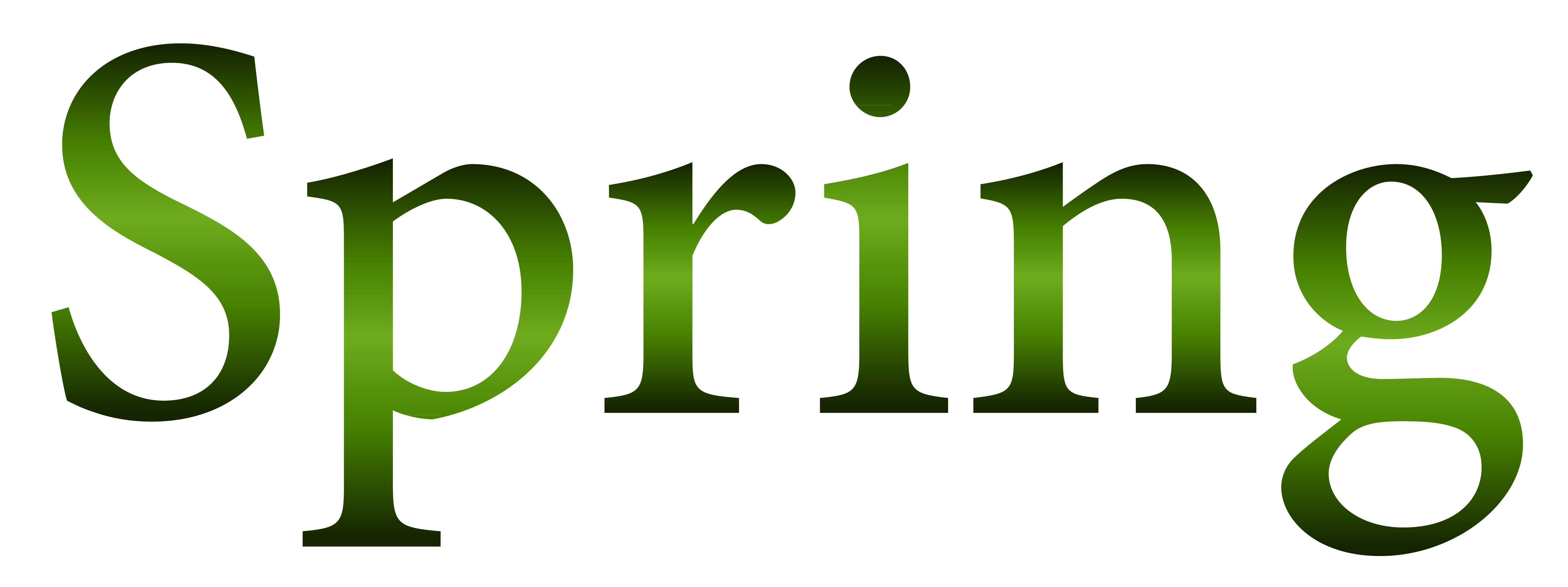 Green Spring Text PNG Clipart