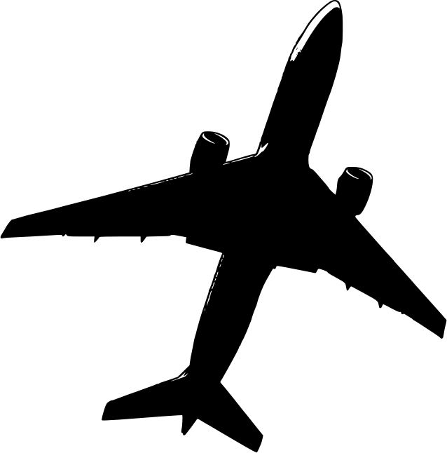 Clipart - Malaysia Air MH17 Flight Crash Airplane Stencil