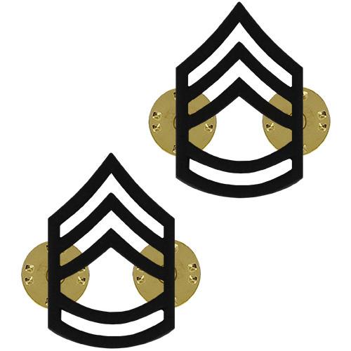 Army Subdued Black Metal Rank | USAMM
