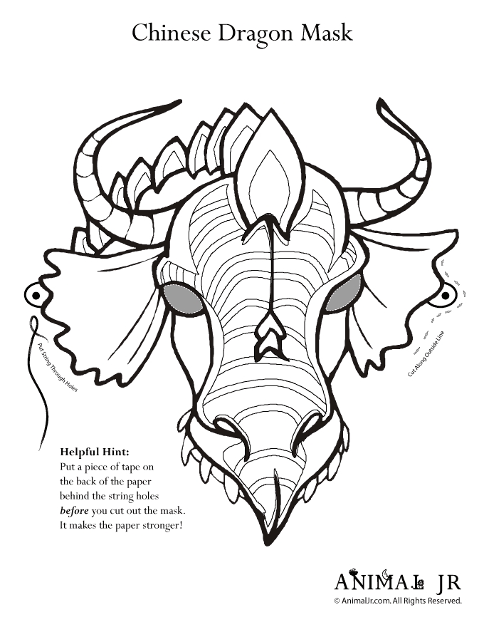 Chinese New Year Dragon Head Coloring Pages - Coolage.net