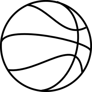 Outline of basketball clipart