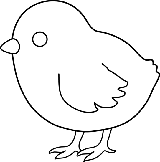 Chick outline clipart