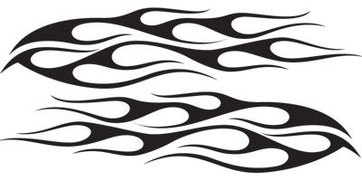 Vehicle Graphics - Graphics By Style - GF111 Vinyl Ghost Flames