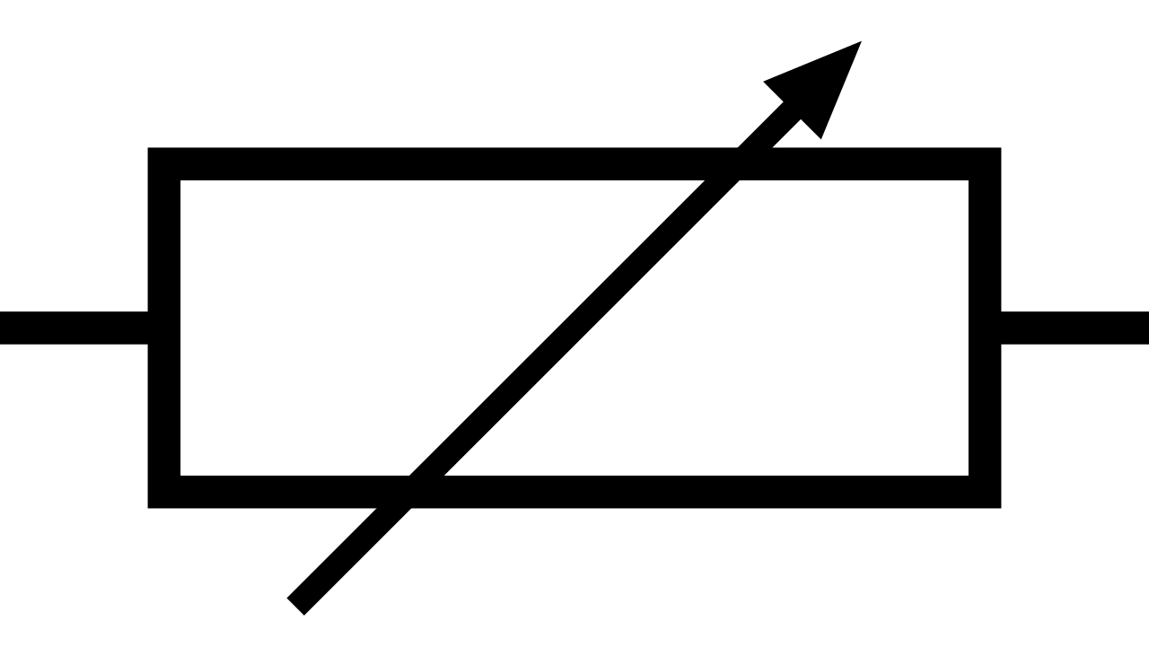 Component: symbol for a variable resistor Circuit Symbol For A ...