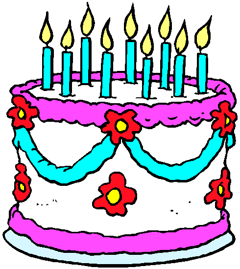 Cartoon Girl With Birthday Cakeart4search.com | art4search.com