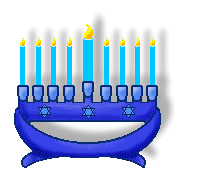 Hanukkah Clip Art of menorahs and candles plus titles and dividers