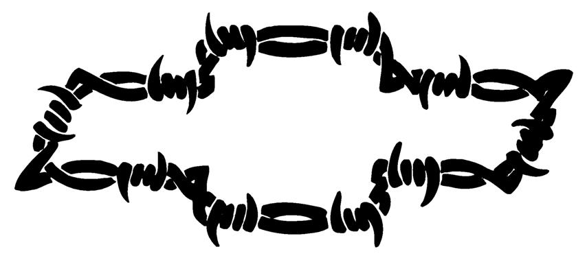 Chevy Barbed Wire Bowtie Decal Sticker