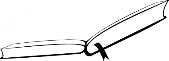 Open book outline clipart free clipart images 2 - Clipartix