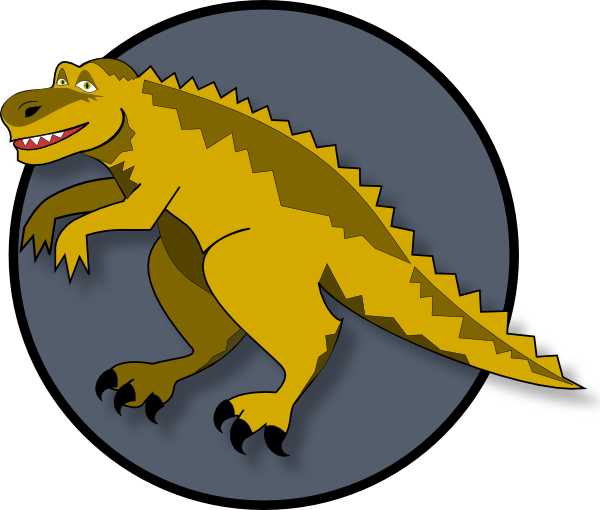 A Cartoon Dinosaur clip art Free Vector