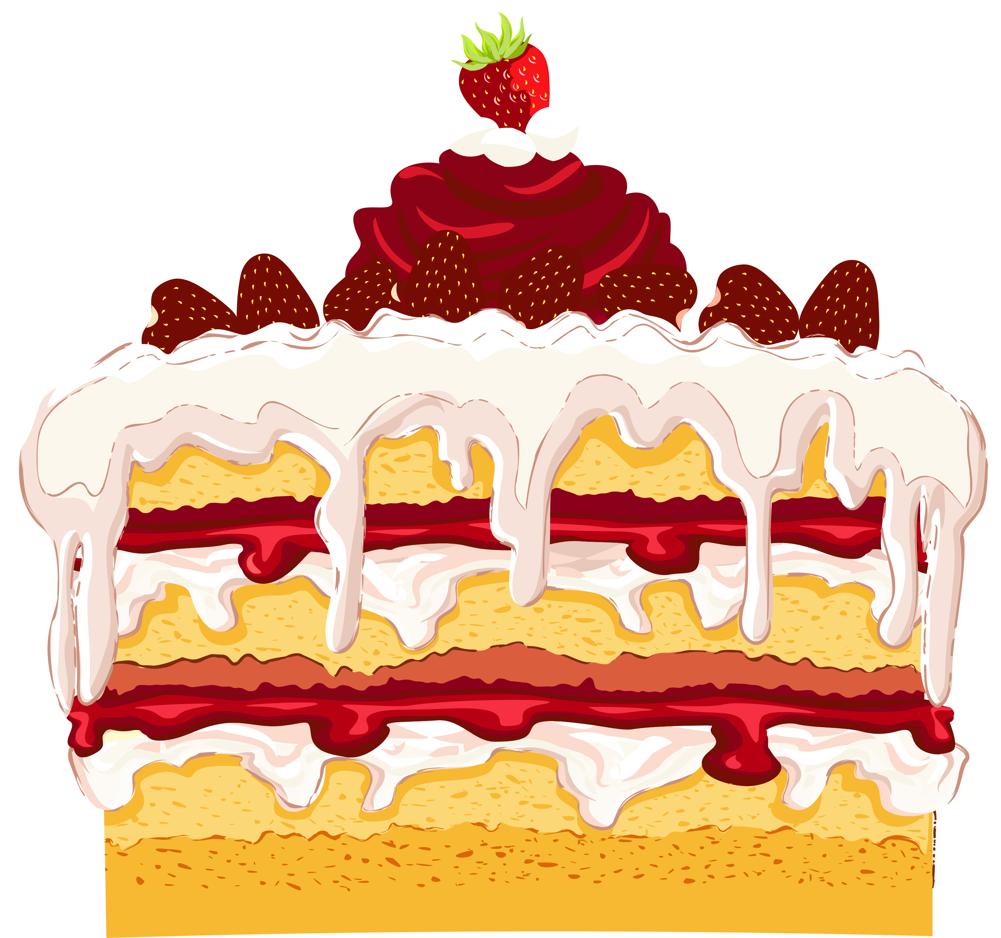 Strawberry Cake PNG Clipart