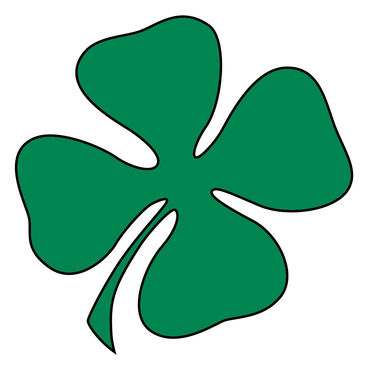 Four Leaf Clover Clipart #3 - Clip Art Pin