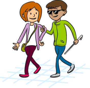 Blind girl clipart