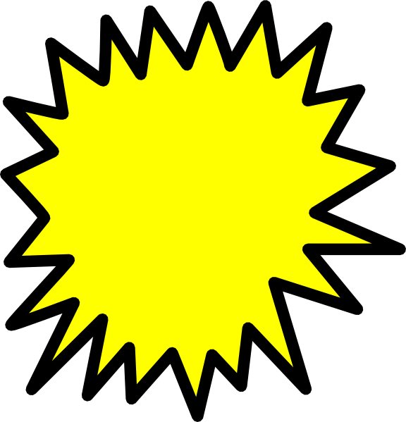Yellow Comic Callout Clip Art - vector clip art ...