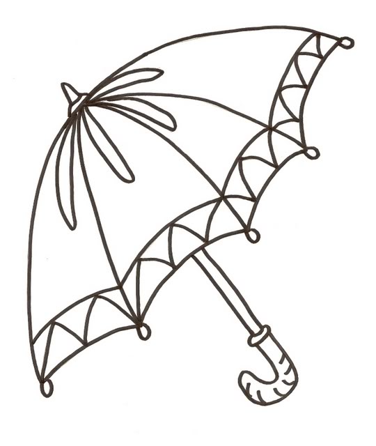 Umbrella Coloring Sheet